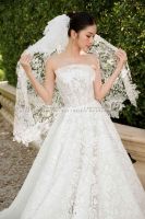 bianco-single-tier-floral-lace-elbow-veil - ảnh nhỏ  1