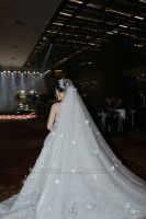 bianco-single-tier-scattered-3d-butterflies-chapel-veil - ảnh nhỏ  1